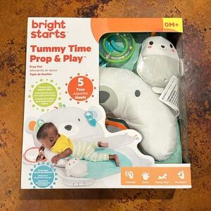 NWT Bright Starts Tummy Time Prop & Play Baby Activity Mat
